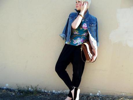 Look of the Day: floral peplum + denim