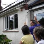 David Henshaw explaining his grey-water recycling system