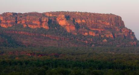 Sunset highlighted cliffs in the Northern Territory, Australia