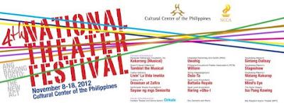 Play entries and showdates--4th National Theater Festival, CCP, Nov. 8-18