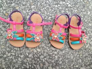 The girls new sparkly sandals