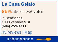 La Casa Gelato on Urbanspoon