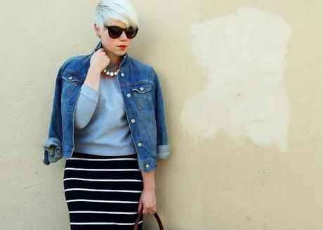 how to style, fall fashion, what i wore, casual style, sport luxe, pixie cut, style, layering, red lipstick