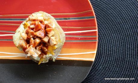 Chopped BBQ Chicken Baked Potatoes