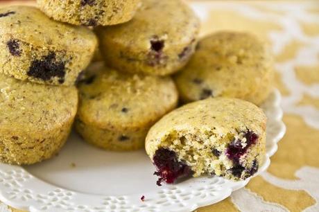 blueberry lemon corn muffins