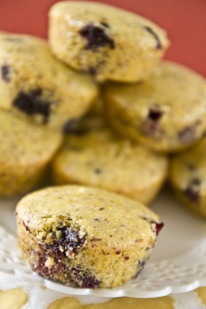 blueberry lemon corn muffins