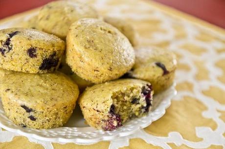 blueberry lemon corn muffins