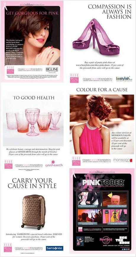 ELLE Breast Cancer Campaign - Pink Ribbon Promotions