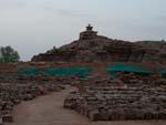 The ruins of a damaged old temple