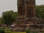 Sonya admiring the Parvati temple, dedicated to Goddess Parvati