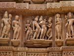 Row of sculptures on Lakshmana Temple
