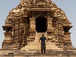 Travis outside the Kandariya Mahadev Temple