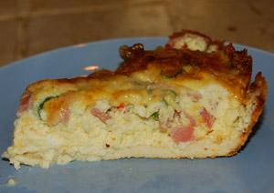 Quiche with almond flour crust - low carb
