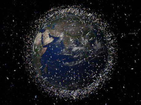 Harpoon system to clean up space junk