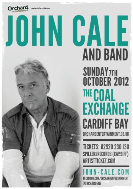 John Cale:Cardiff 2012/10/07 poster