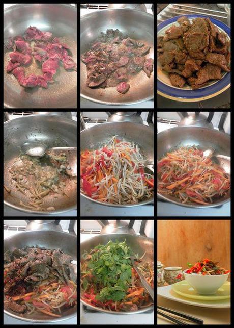 Thai Style Beef Stir fry-collage