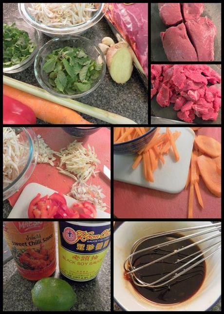 Thai Style Beef Stir fry-ingredients