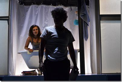 Hilary Williams and Joel Ewing in LiveWire Chicago Theatre’s production of THE MISTAKES MADELINE MADE by Elizabeth Meriwether, directed by Krista D’Agostino.  Photo by Ryan Bourque.