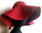 Oxblood red vintage floppy felt hat - AnkhbyRacquel