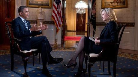 President Obama told Diane Sawyer that Mr. Romney was rewriting his political program as he went along.