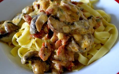 Food Junkie: Grandma's Mushroom & Chorizo Tagliatelle