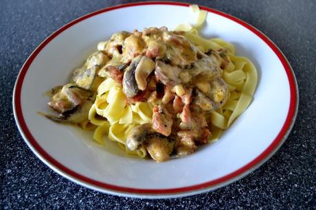 Food Junkie: Grandma's Mushroom & Chorizo Tagliatelle