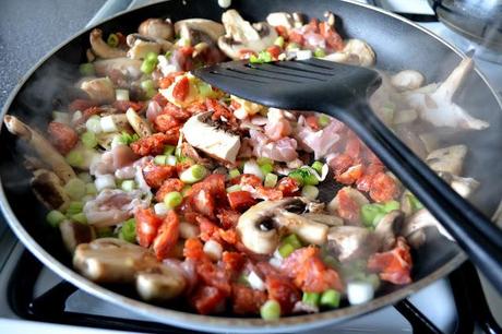 Food Junkie: Grandma's Mushroom & Chorizo Tagliatelle