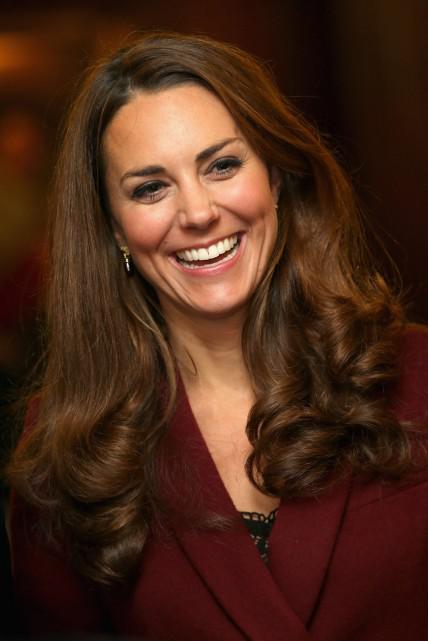 Spotted: Duchess Catherine in Burgundy Skirt Suit
