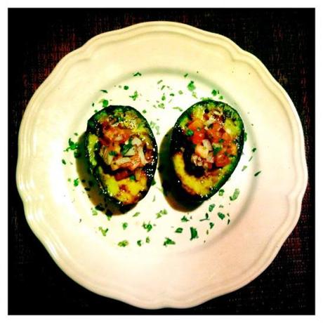 grilled avocado salad