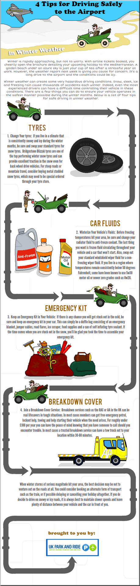 4 Safety Tips For Winter Driving Infographic