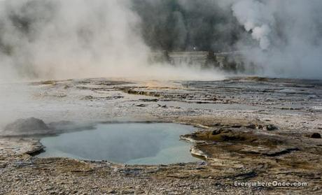 Yellowstone National Park Mammoth Hot Spring Steam
