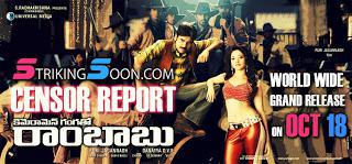 CameraMan Ganga to RamBabu Censor Report