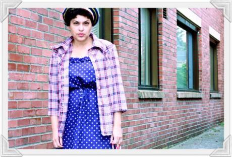 Outfit Post: Polyester Plaid + Polka Dots