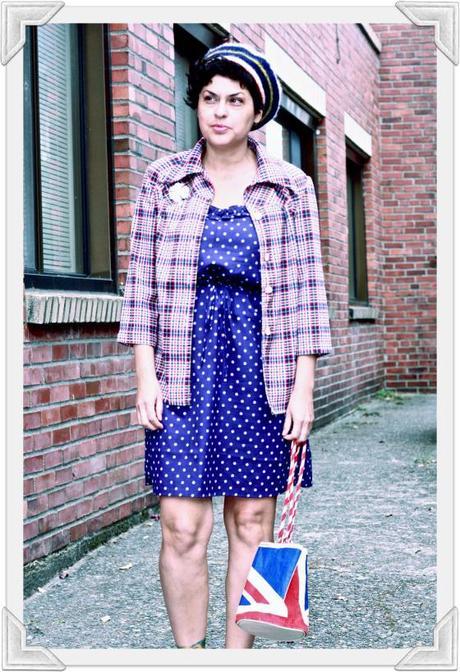 Outfit Post: Polyester Plaid + Polka Dots