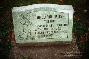 William Bush Headstone at Willow Grove Cemetery: Fountain City, Indiana