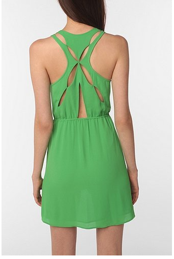 Aria pretty little liar green dress urban outfitters season three fashion blog covet her closet how to wear promo code sale trends 2012