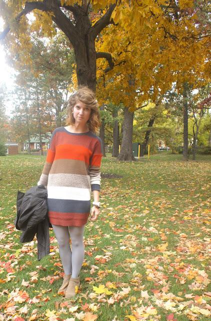 Outfit: fall stripes