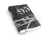 Leather Journal - Gun Powder  Vintage Newspaper Black and White Leather Journal Notebook Sketchbook Diary - MedievalJourney