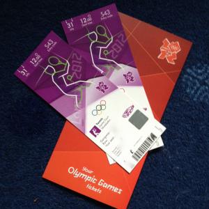 My tickets for the Olympic Tennis - so excited!