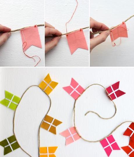 How to make colorful flag garland
