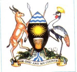 The Uganda Kob and the Grey Crested Crane adorn the country's crest