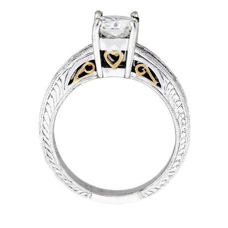 natalie k engagement ring, yellow gold and white gold engagement ring