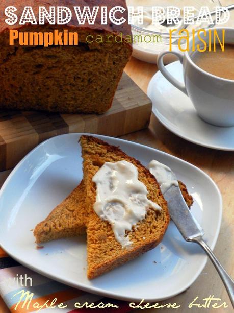 Pumpkin, Cardamom & Raisin Sandwich Bread - 01