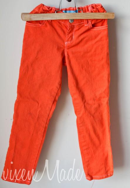 Orange Dyed Jeans