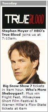 Stephen Moyer Appears on FM 102 Milwaukee Tomorrow Morning