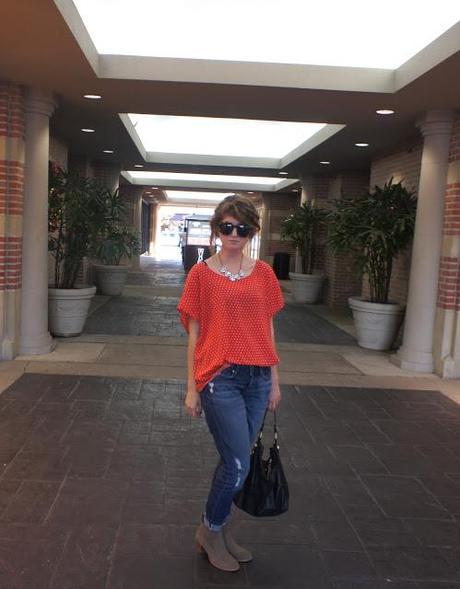 outfit: polka dots and glitz