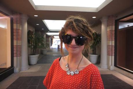 outfit: polka dots and glitz