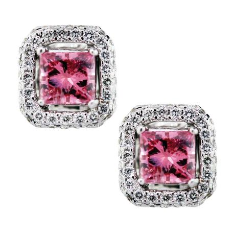 pink diamond earrings, pink diamonds, pink diamonds boca raton