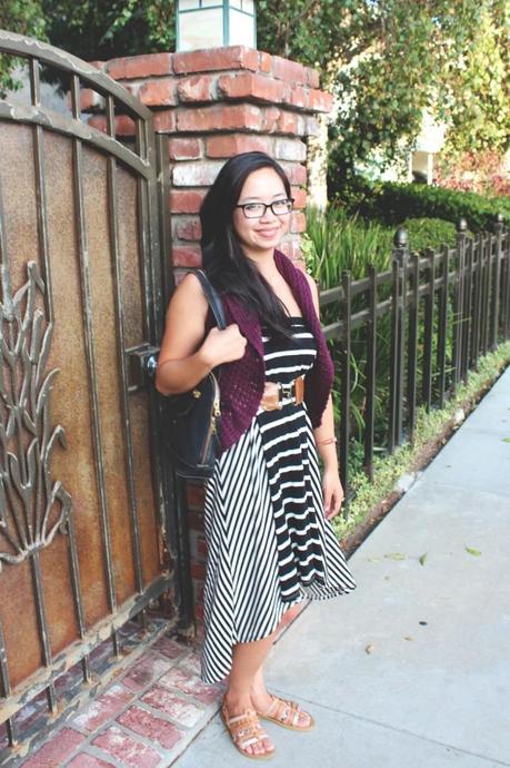 Striped Fishtail Skirt as a Dress