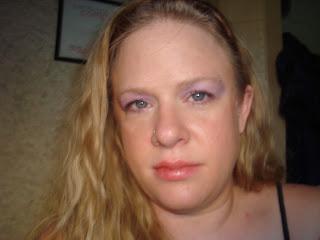 Purple and gold eye look and perfume of the day